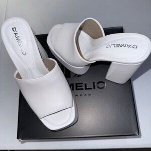D'Amelio White Platform Heel -Ravina - 5M‎